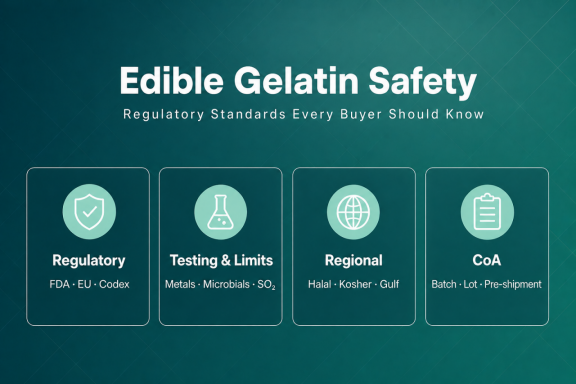 Edible Gelatin Safety Regulatory Standards Every Buyer Should Know